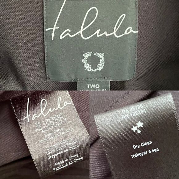 Aritzia Talula Kent Lightweight Open Front Blazer Black 2 - Picture 5 of 5